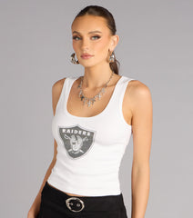 Ultra Game NFL Las Vegas Raiders Rhinestone Tank Top