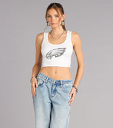 Ultra Game NFL Philadelphia Eagles Rhinestone Tank Top