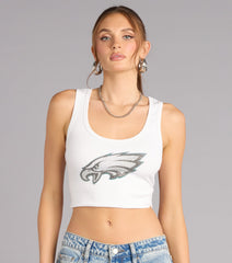 Ultra Game NFL Philadelphia Eagles Rhinestone Tank Top
