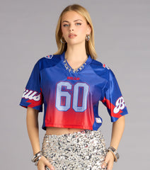 Ultra Game NFL Buffalo Bills Mesh Crop Top