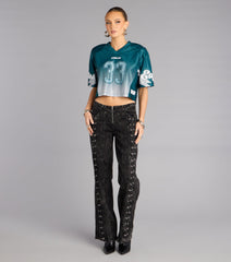 Ultra Game NFL Philadelphia Eagles Mesh Crop Top