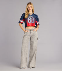 Ultra Game NFL New England Patriots Mesh Crop Top