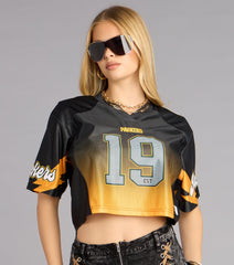 Ultra Game NFL Green Bay Packers Mesh Crop Top