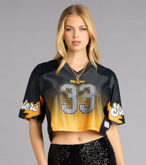 Ultra Game NFL Pittsburgh Steelers Mesh Crop Top