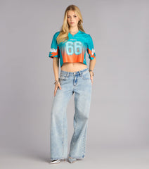 Ultra Game NFL Miami Dolphins Mesh Crop Top