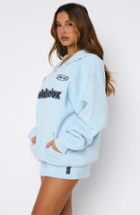 Ready To Go Zip Front Hoodie Baby Blue