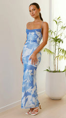 Ashley Maxi Dress - Blue Floral