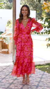 Melissa Maxi Dress - Pink/Orange