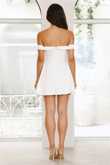 Waverly Off Shoulder Mini Dress White