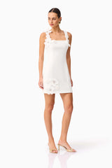 Chantelle Floral Mini Dress in White