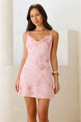 Darling Daze Embellished Mini Dress Pink