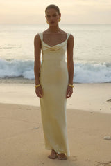 Margot Cowl Neck Satin Maxi Dress