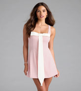 Cutest Icon Bow A-Line Mini Dress