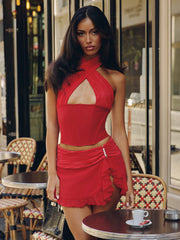 Baheria-Mini-Skirt-Red