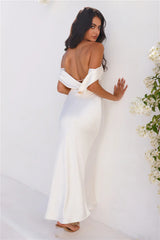 Precious Pearl Satin Maxi Dress Champagne