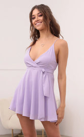 A-Line Dress in Purple