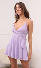 A-Line Dress in Purple