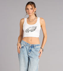 Ultra Game NFL Philadelphia Eagles Rhinestone Tank Top
