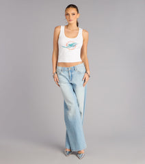 Ultra Game NFL Miami Dolphins Rhinestone Tank Top