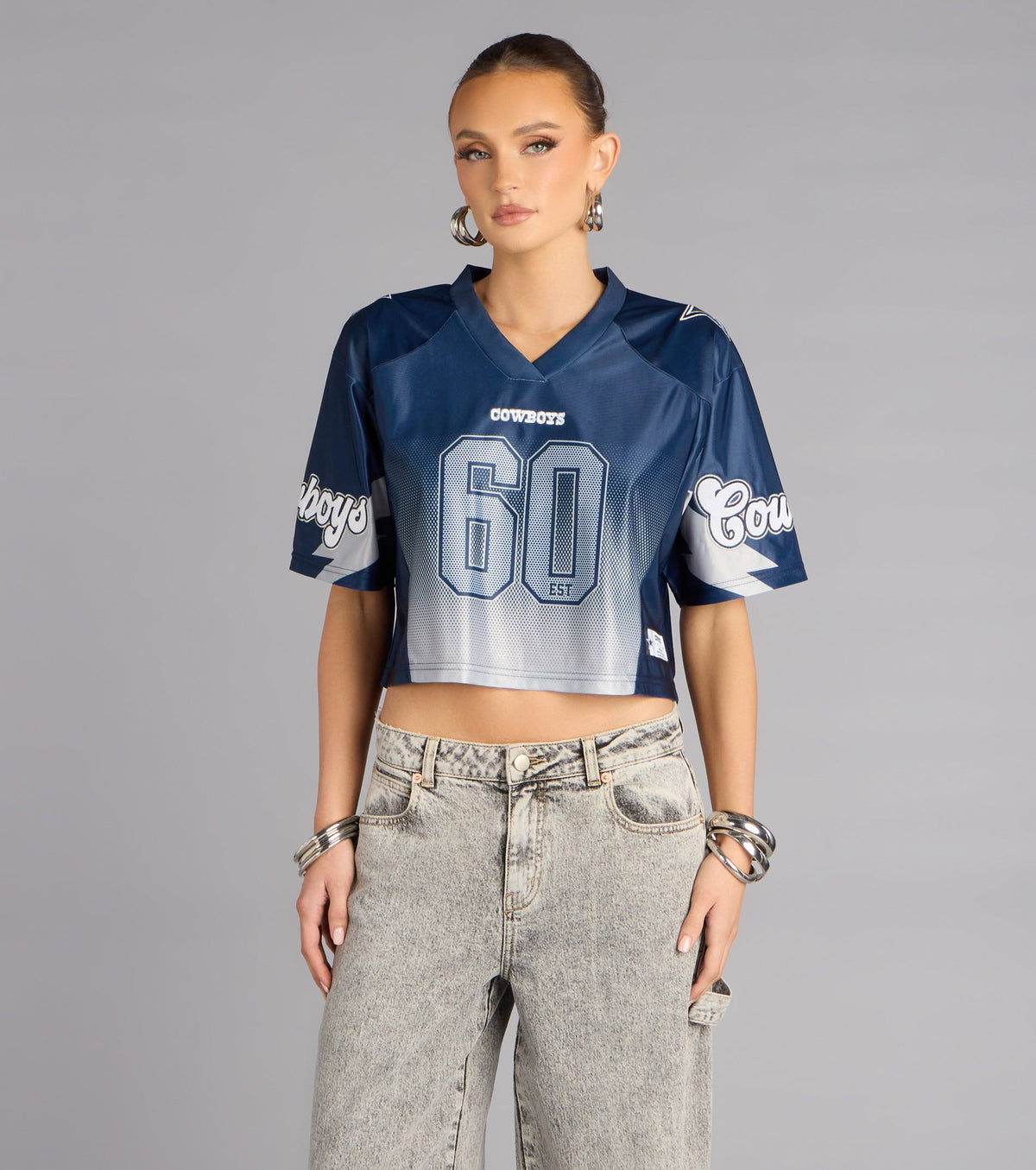 Ultra Game NFL Dallas Cowboys Mesh Crop Top