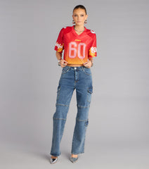 Ultra Game NFL Kansas City Chiefs Mesh Crop Top