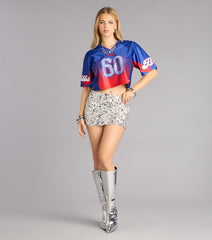 Ultra Game NFL Buffalo Bills Mesh Crop Top