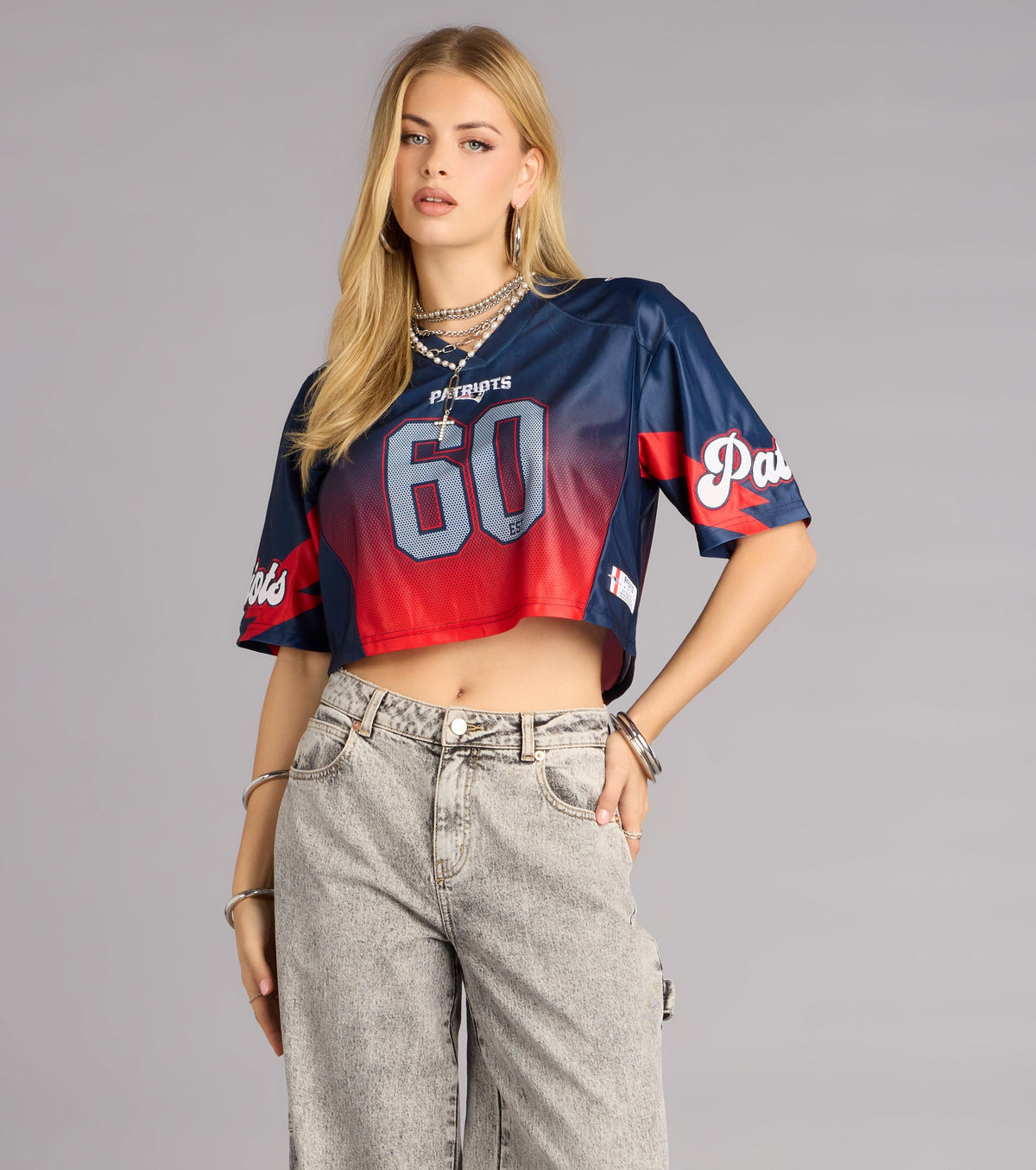 Ultra Game NFL New England Patriots Mesh Crop Top