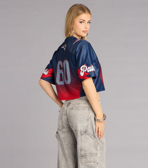 Ultra Game NFL New England Patriots Mesh Crop Top