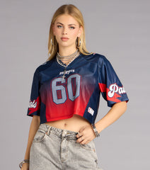 Ultra Game NFL New England Patriots Mesh Crop Top