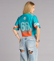 Ultra Game NFL Miami Dolphins Mesh Crop Top