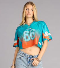 Ultra Game NFL Miami Dolphins Mesh Crop Top