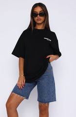 Offstage Back Graphic Oversized Tee Black