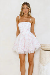 Couture Sparkle Mini Dress White