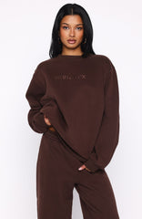 Stay Lifted Oversized Sweater Bitter Chocolate