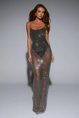 LUXE On Arrival Sheer Maxi Dress Black