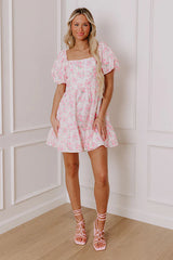 Classic Love Story Floral Mini Dress