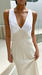 Dae Maxi Dress - White/Natural