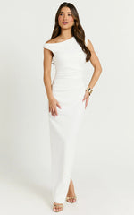 Genie Maxi Dress - Off The Shoulder Dress in White