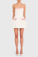 Majestic Masquerade Mini Dress White