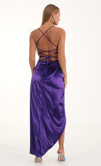 Velvet Luxe Maxi Dress in Purple