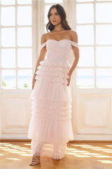 Princess Of Dreams Tulle Maxi Dress Pink