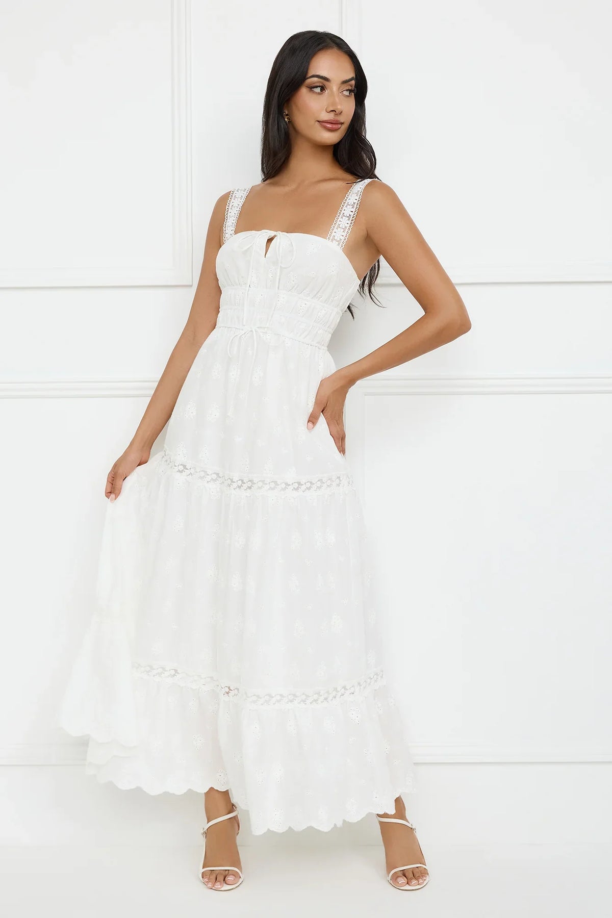 Springtime Sun Maxi Dress White