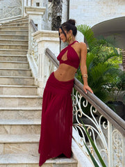 Roel-Maxi-Skirt-Red