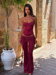 Summei-Pant-Burgundy