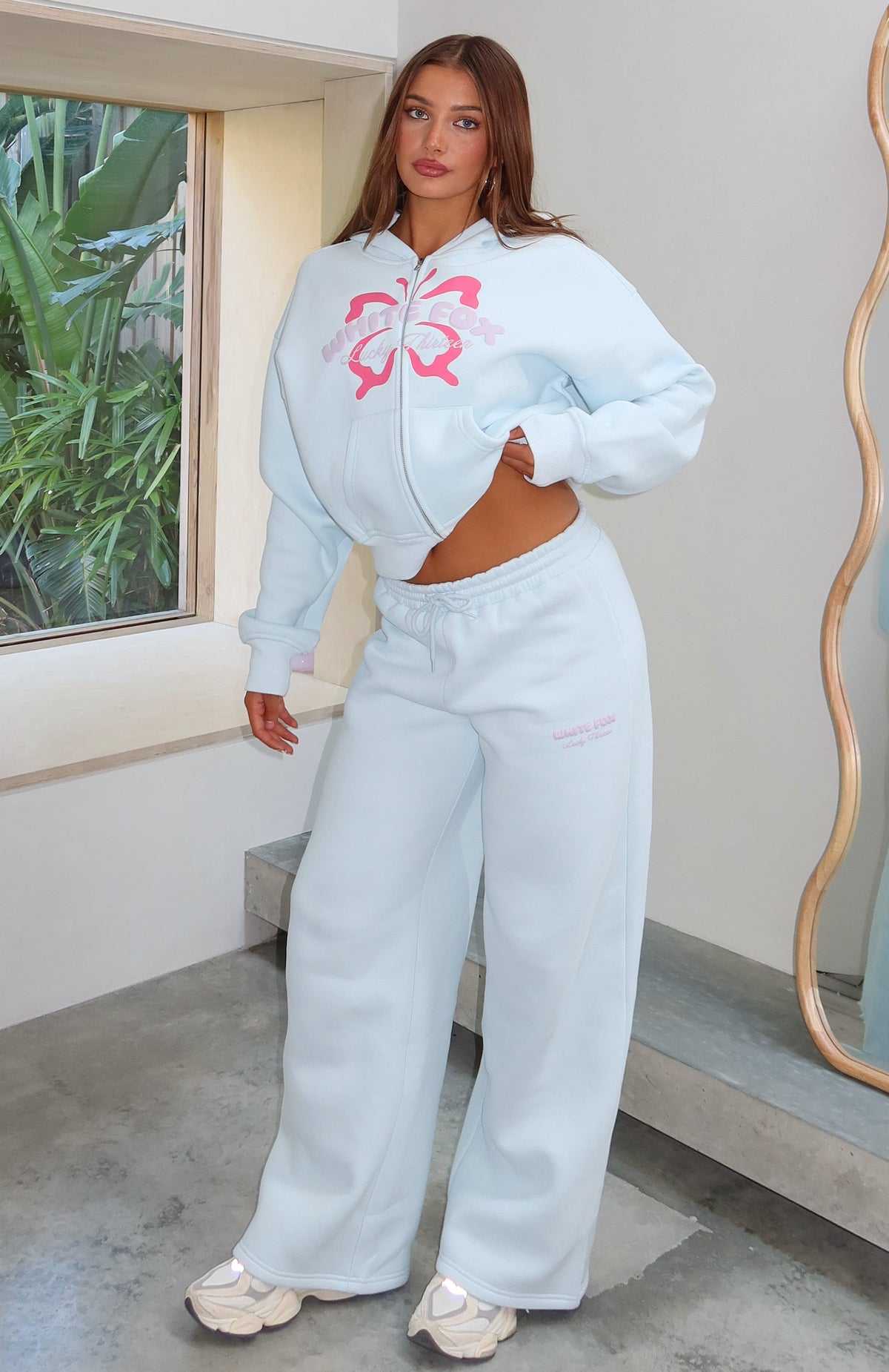 Lucky Thirteen Audrina Wide Leg Sweatpants Blue